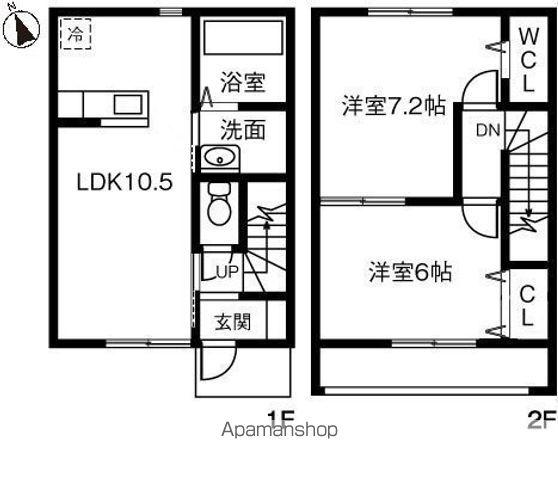 グラシア阿見C(2LDK)の間取り写真