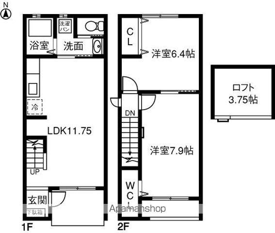 STARE BENE B(2LDK)の間取り写真