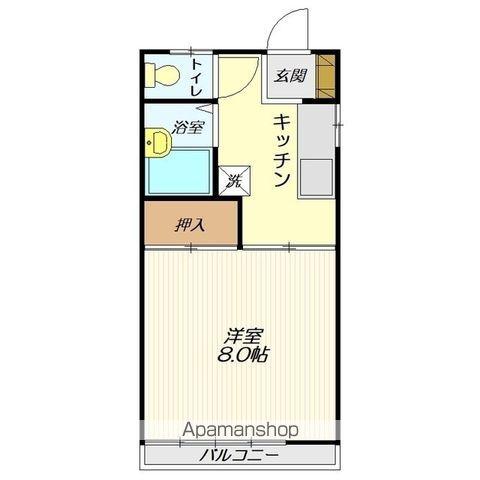 ハピネス荒楯(1K/2階)の間取り写真