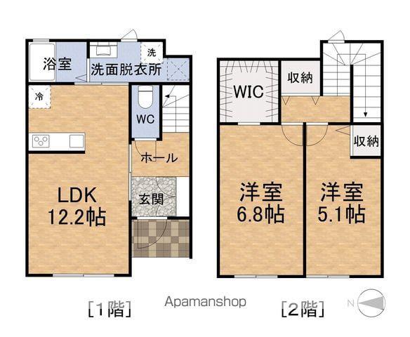 VITA RICCA(2LDK/1階)の間取り写真