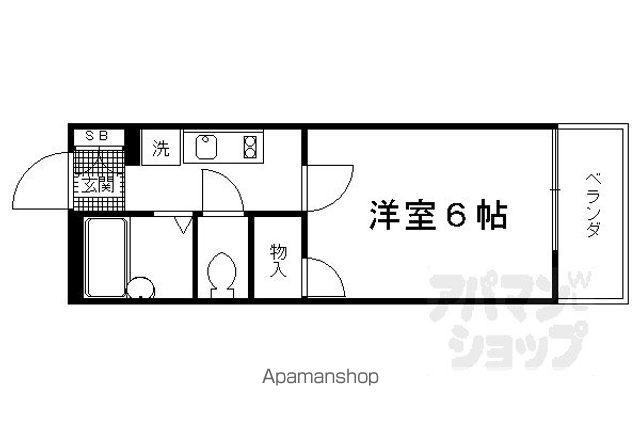 レオパレス三井田II(1K/4階)の間取り写真