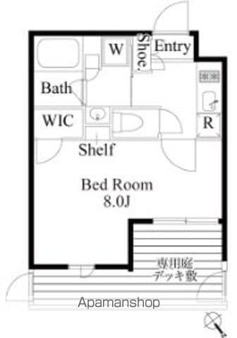 GRAN PASEO 四谷若葉(1K/1階)の間取り写真