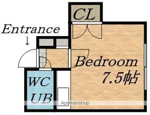 シャトレ麻生(ワンルーム/4階)の間取り写真