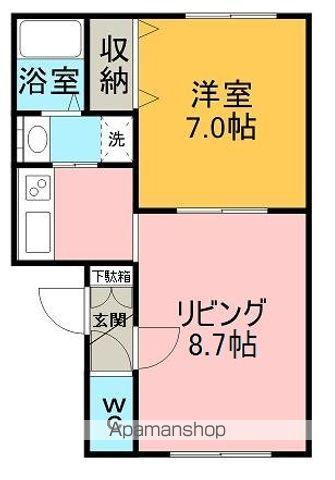 リバティ呼人(1LDK/1階)の間取り写真
