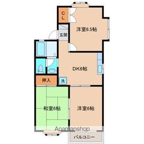 CITY NOVA(3DK/2階)の間取り写真