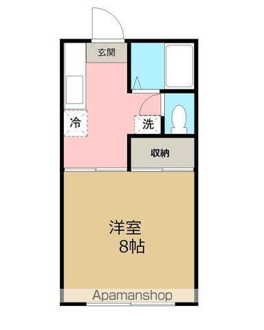 レピュート新生(1K/1階)の間取り写真