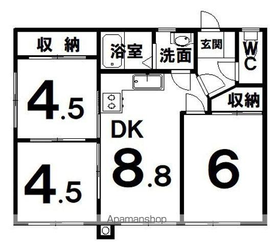 メゾン福泉(3DK/2階)の間取り写真