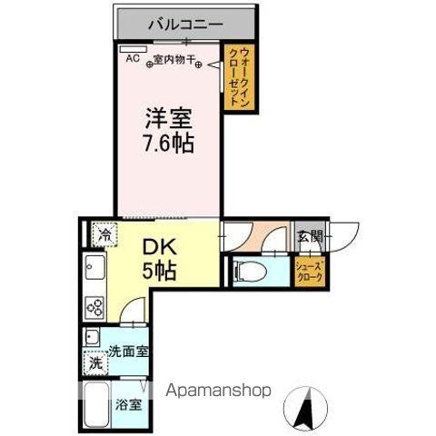 ルミナーレ(1DK/2階)の間取り写真