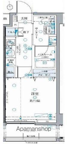 クレヴィスタ板橋西台Ⅲ(1K/2階)の間取り写真