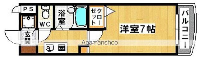 ディアフォーレスト(1K/3階)の間取り写真