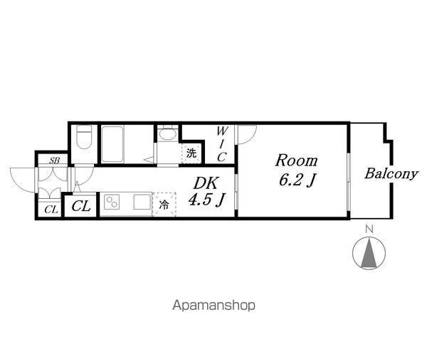 エステムコート名古屋ライブゲート(1DK/9階)の間取り写真