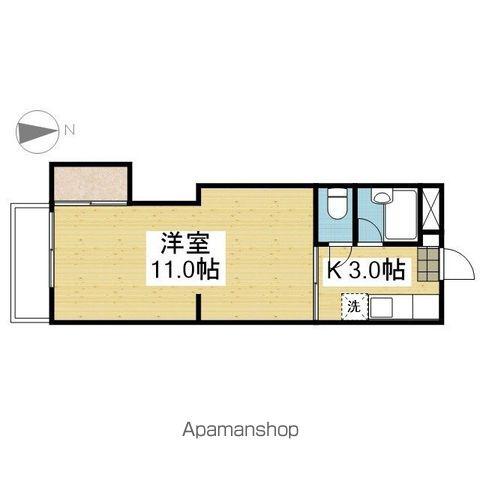 G.WALL福音寺(1K/3階)の間取り写真