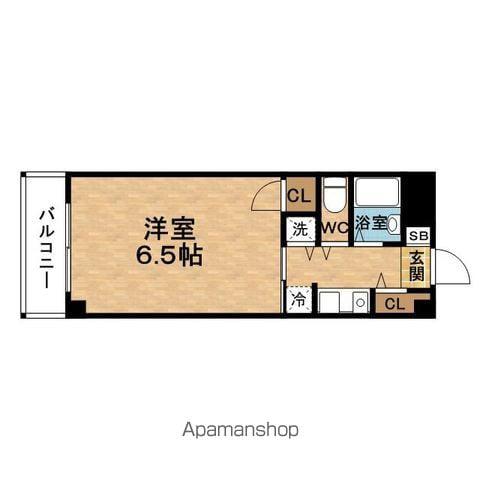 ETOILEKITAUMEDA(1K/6階)の間取り写真