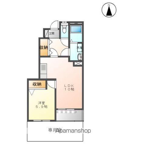 フォレストアオヤマ 2(1LDK/1階)の間取り写真