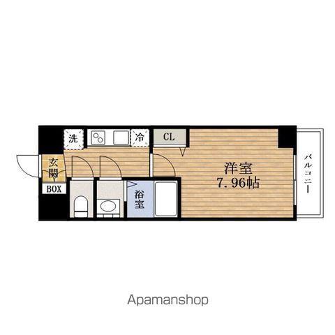 ラヴィータNAMBAMOTOMACHI(1K/7階)の間取り写真