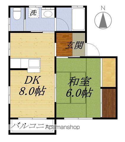 ガーデンハイツA・B(1DK/1階)の間取り写真