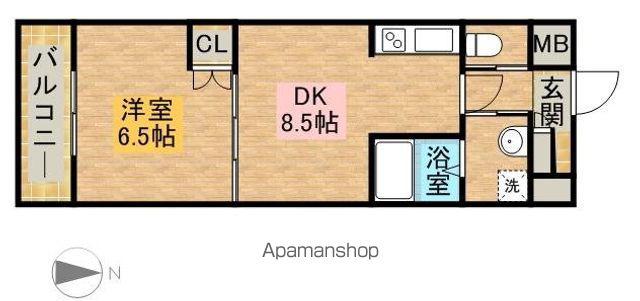 コアレジデンス(1DK/10階)の間取り写真