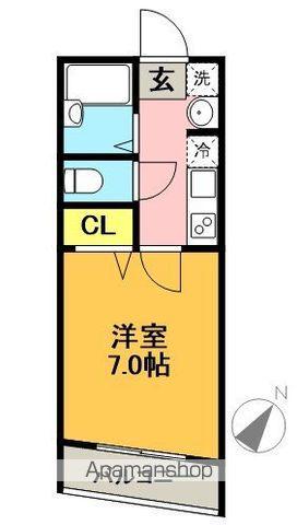 アベニール東松原(1K/3階)の間取り写真