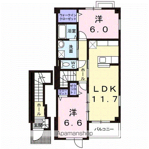 サラミタージュ(2LDK/2階)の間取り写真
