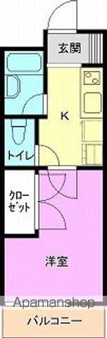 エスポワール城ヶ丘(1K/2階)の間取り写真