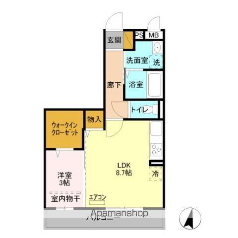 五反田ガーデン(1LDK/3階)の間取り写真