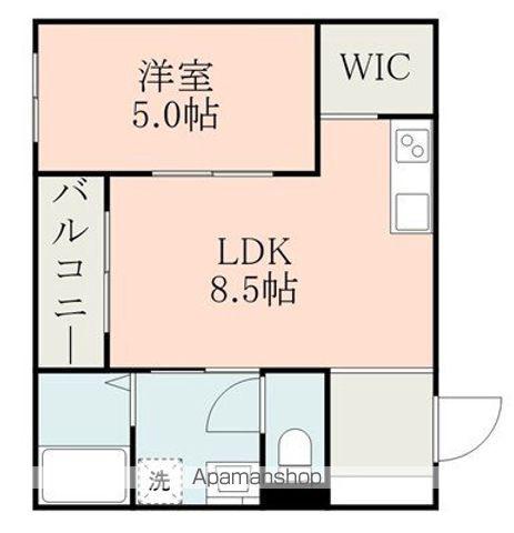 MAJOR大津Ⅲ(1LDK/1階)の間取り写真