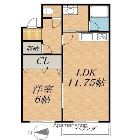 TMKⅡ(1LDK/2階)の間取り写真