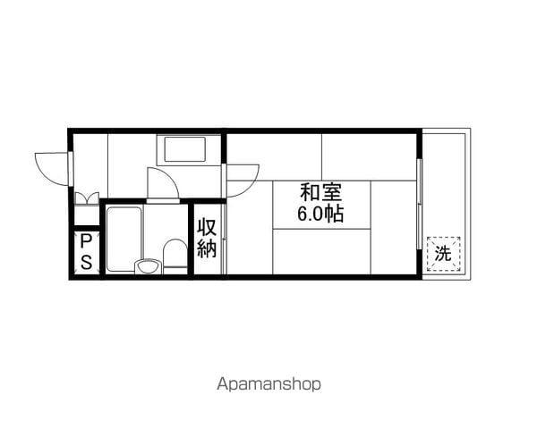 遠藤ハイツ(1K/3階)の間取り写真