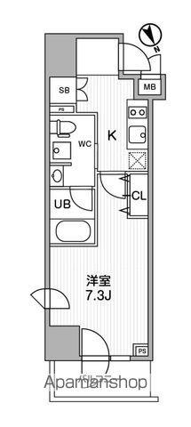 ステージファースト浅草橋2(1K/2階)の間取り写真