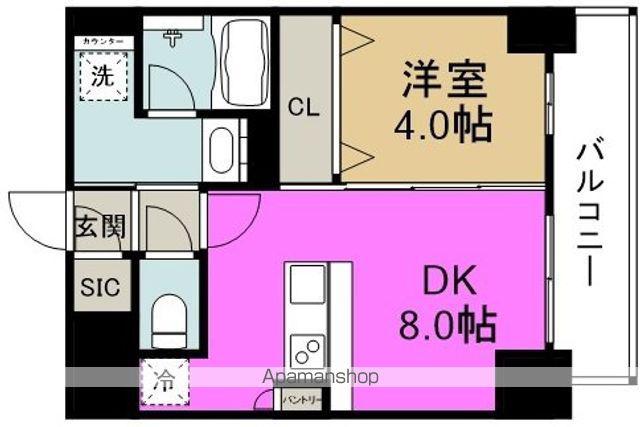 エステムコート大阪福島Ⅱレイヤー(1DK/12階)の間取り写真