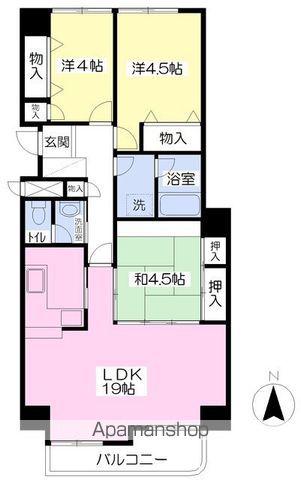 サンハイツ宇多津(3LDK/8階)の間取り写真