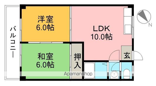ハイツMINT(2LDK/2階)の間取り写真