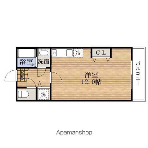 フォレステージュUTUBOKOEN(ワンルーム/6階)の間取り写真