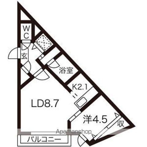 アオアクアN7(1LDK/3階)の間取り写真