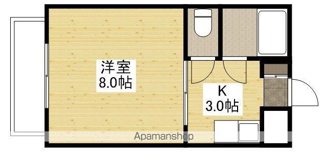 ハイツ矢賀新町Ⅰ(1K/4階)の間取り写真
