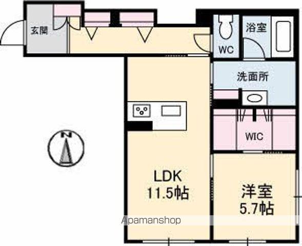 シャーメゾンベレオ西桜町(1LDK/1階)の間取り写真