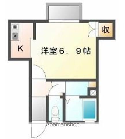 LE CIEL(1K/1階)の間取り写真