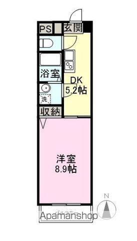 可児ハイツ(1DK/1階)の間取り写真