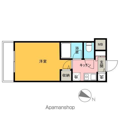 アムス門前仲町富岡(1K/7階)の間取り写真