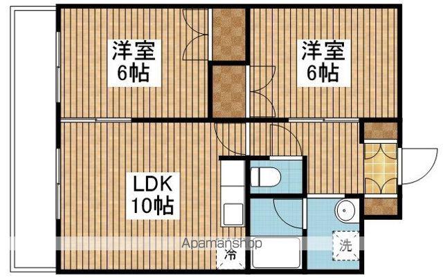 フジ企画ビル(2LDK/4階)の間取り写真