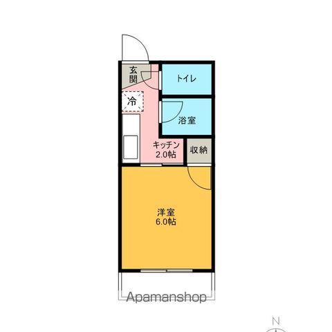 サープラスワンアネックス光(1K/2階)の間取り写真