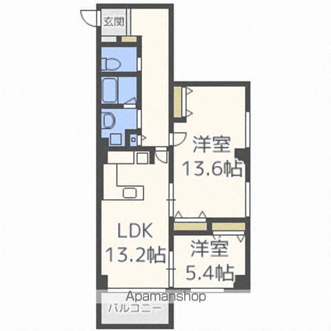 札幌まち家勇撝(2LDK/3階)の間取り写真