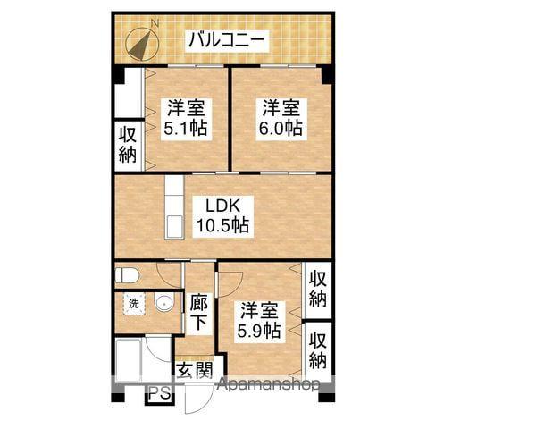 ストリームビストワ(3LDK/3階)の間取り写真