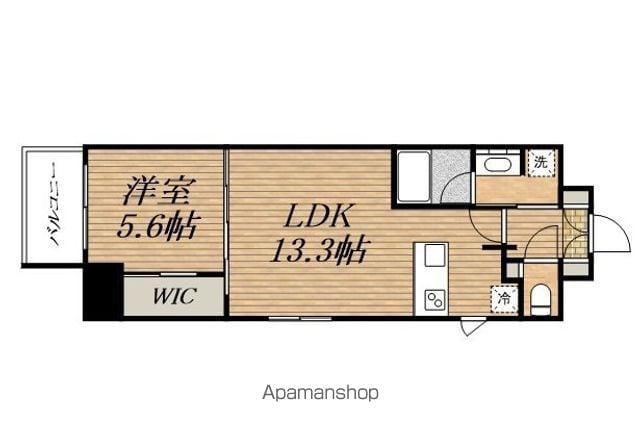 ディームス北浜(1LDK/8階)の間取り写真