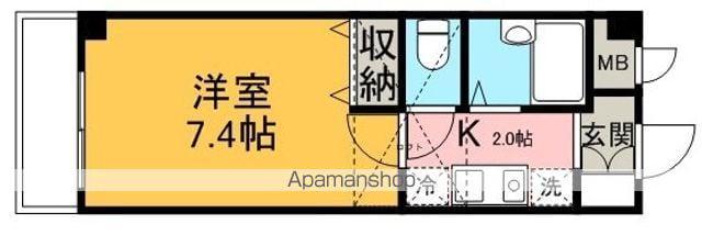 グランステージ坂戸(1K/3階)の間取り写真