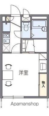 レオパレスワイドフォレスト(1K/1階)の間取り写真