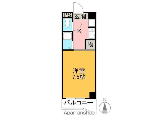 スカイレジデンス(1K/5階)の間取り写真