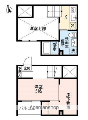 エクステンションK(ワンルーム/1階)の間取り写真