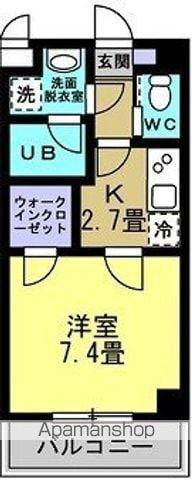 フェリーチェ栄町(1K/1階)の間取り写真