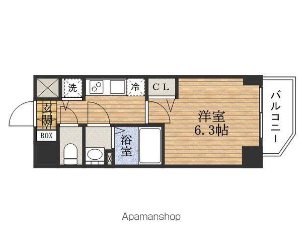PRESSANCE江戸堀(1K/7階)の間取り写真
